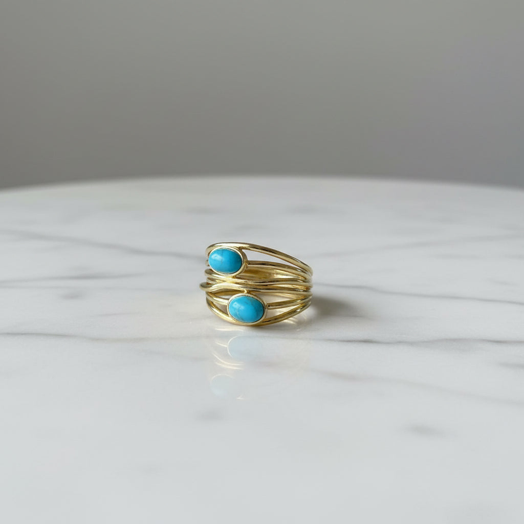 Anello due pietre