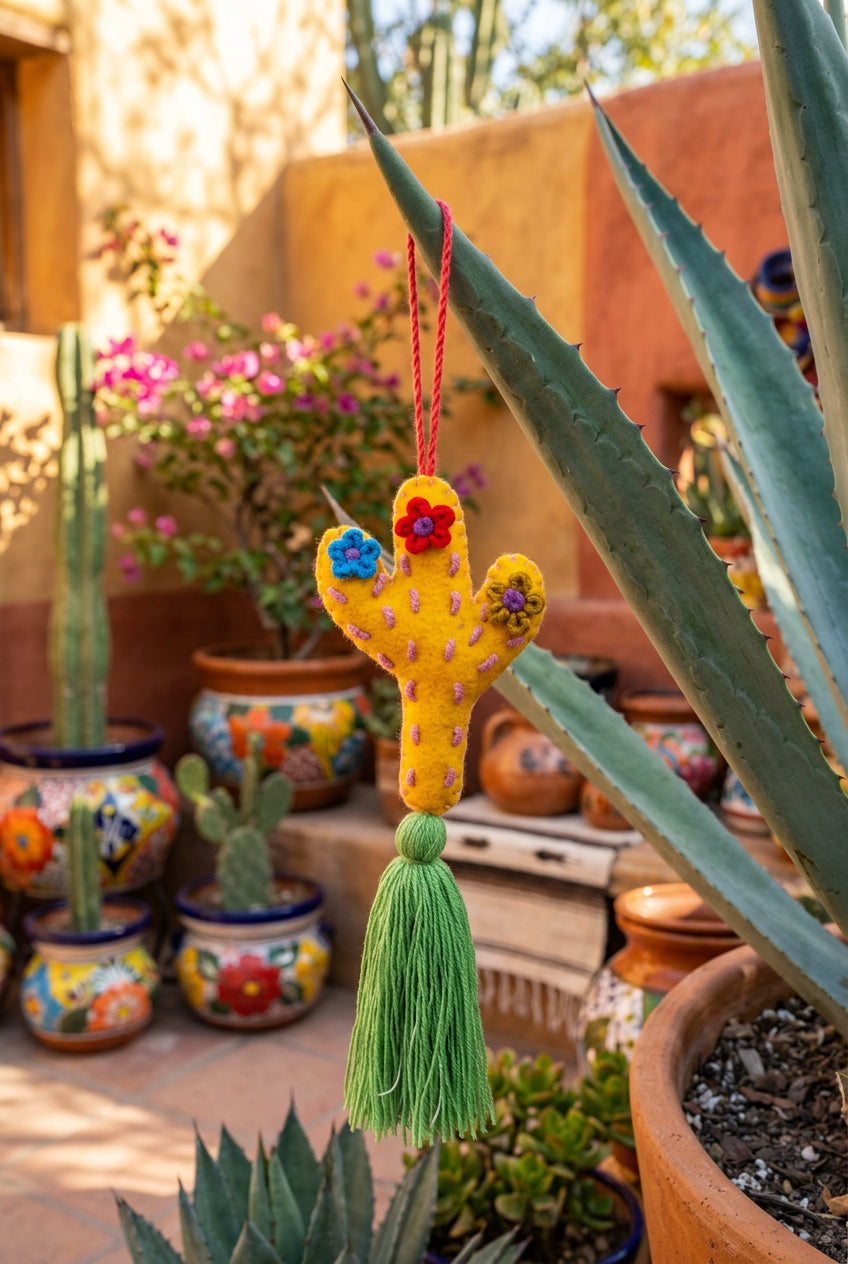 Portachiavi Cactus e Pom Pom Mex