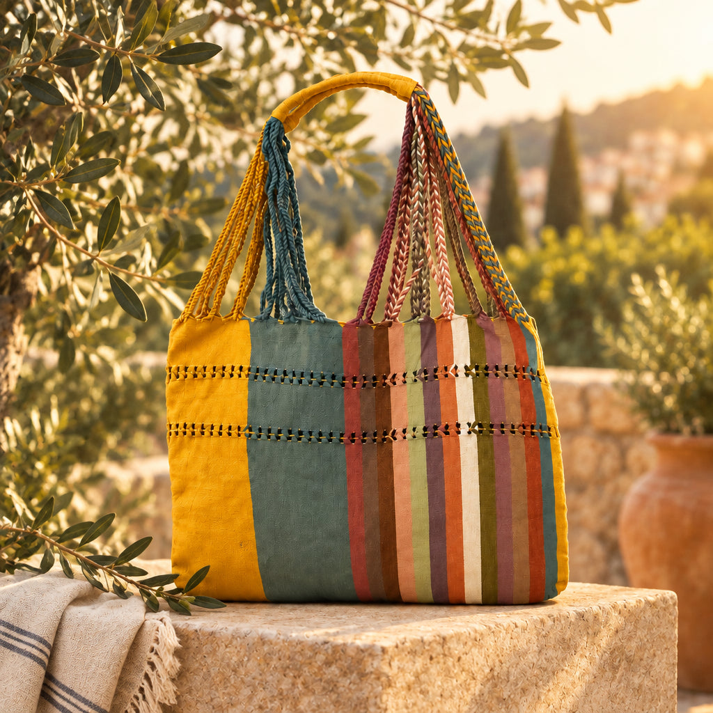 Tote Mex - Ricamo righe larghe