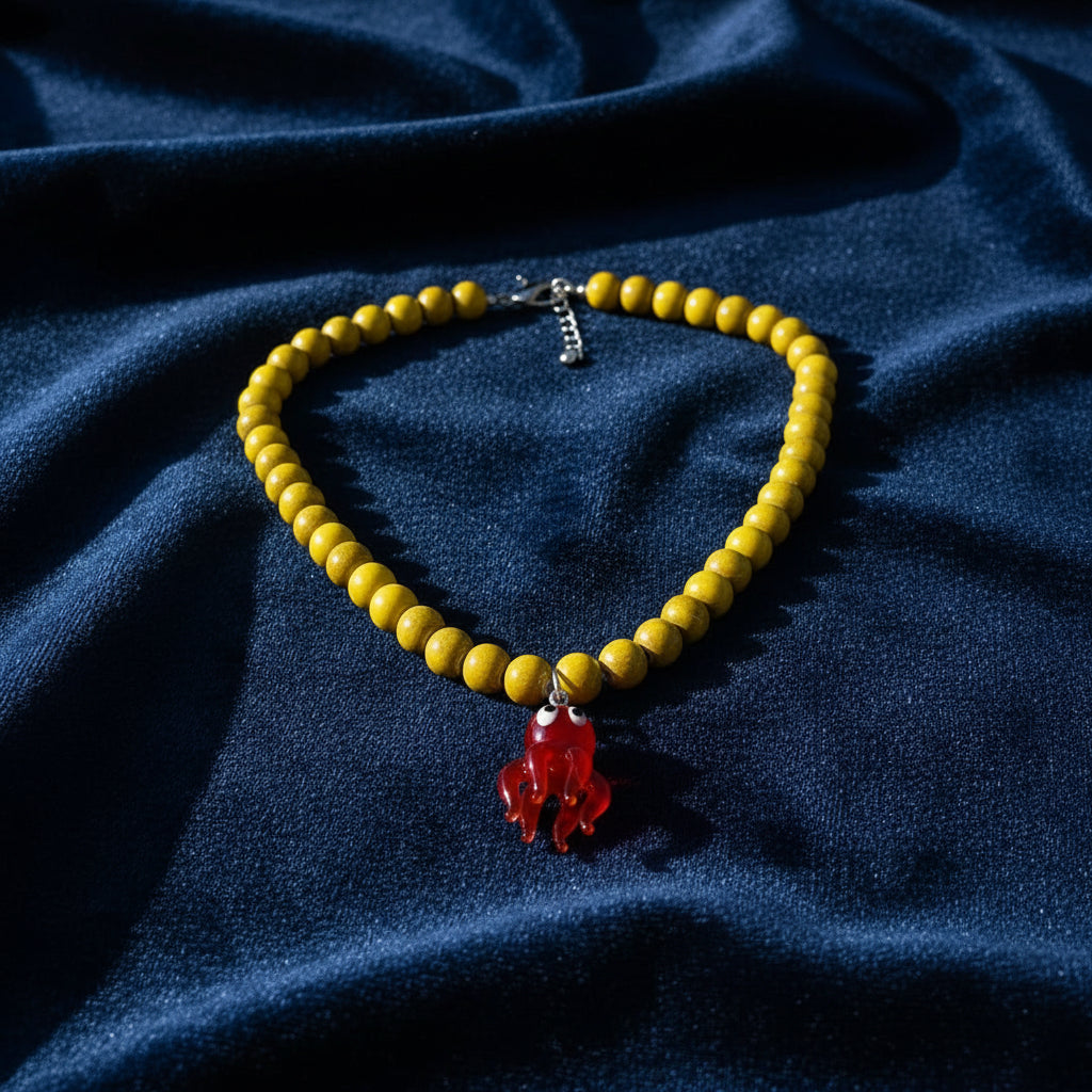 Collana polpo in vetro