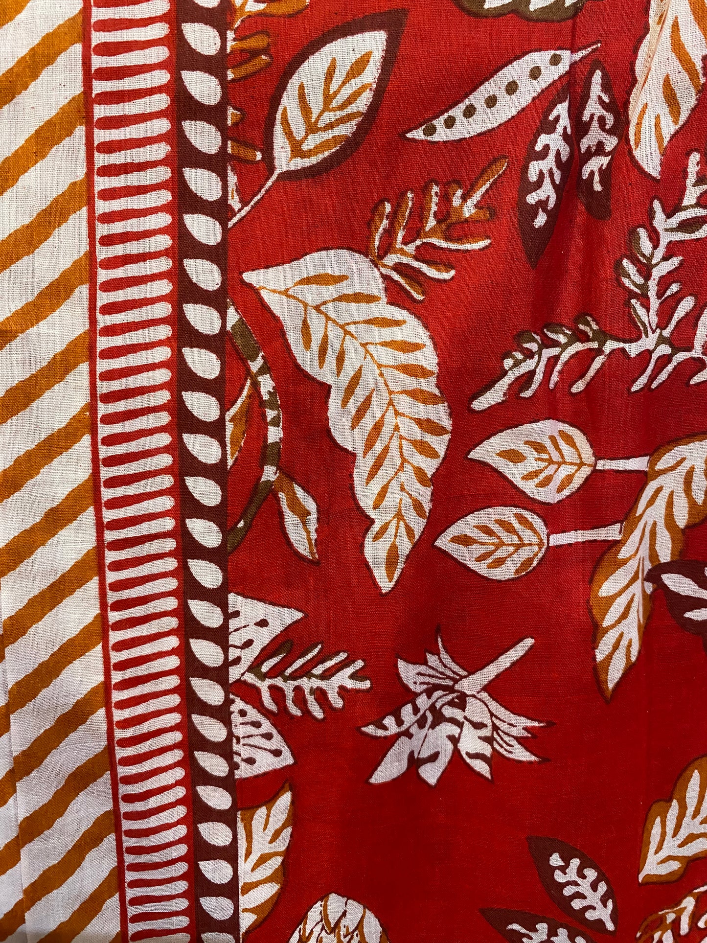 Pareo ROSSO block printed