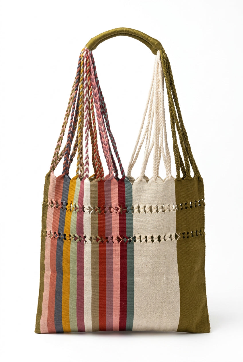 Tote Mex - Ricamo righe larghe