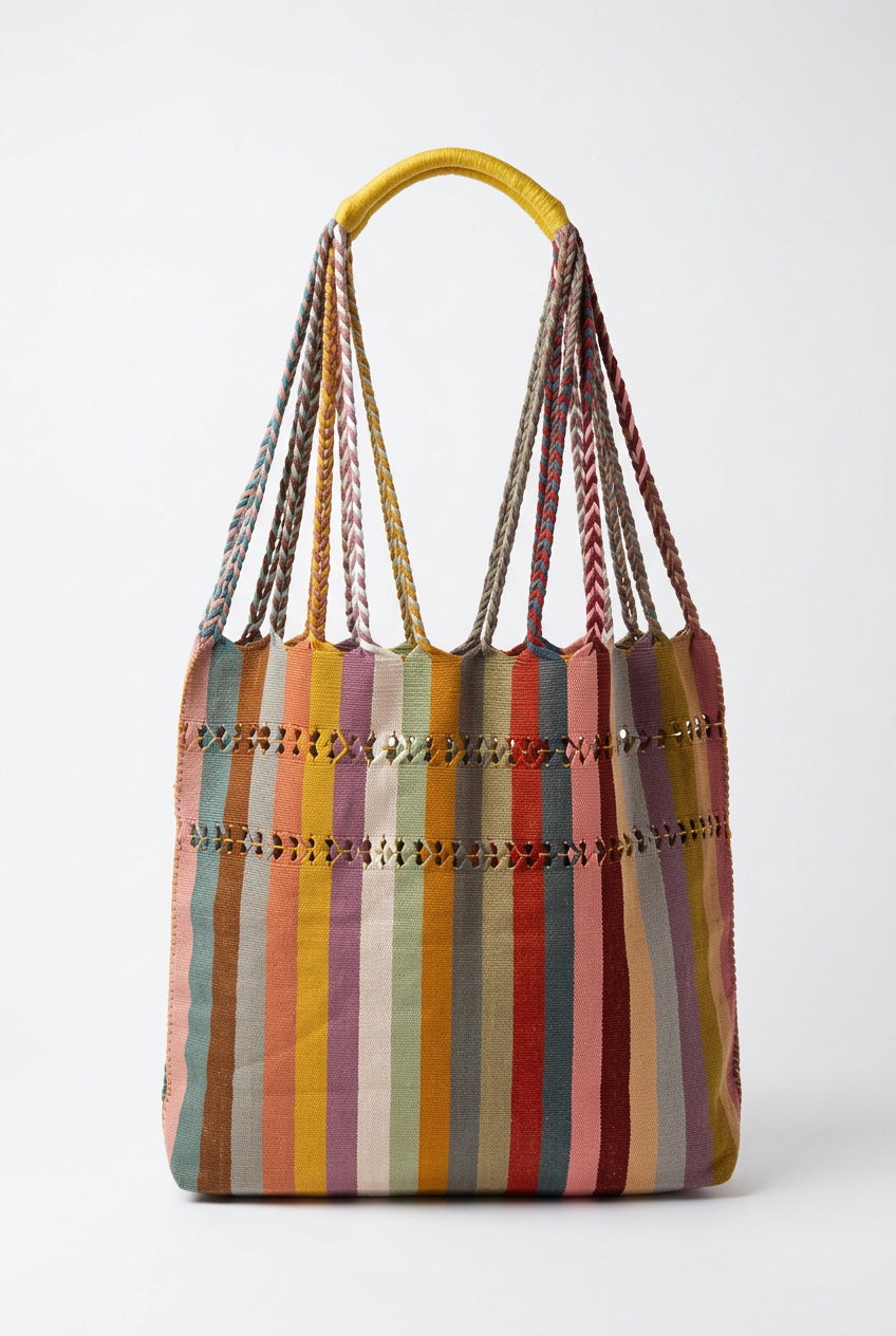 Tote Mex - Ricamo righe larghe