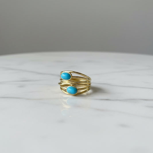Anello due pietre
