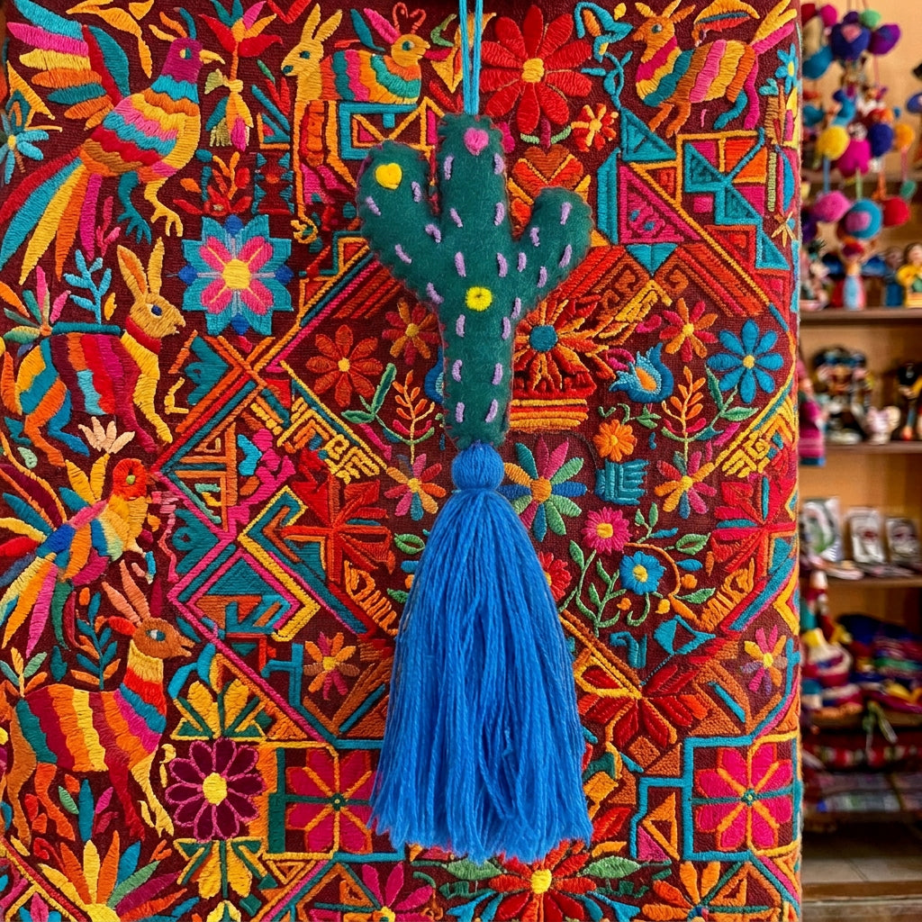 Portachiavi Cactus e Pom Pom Mex