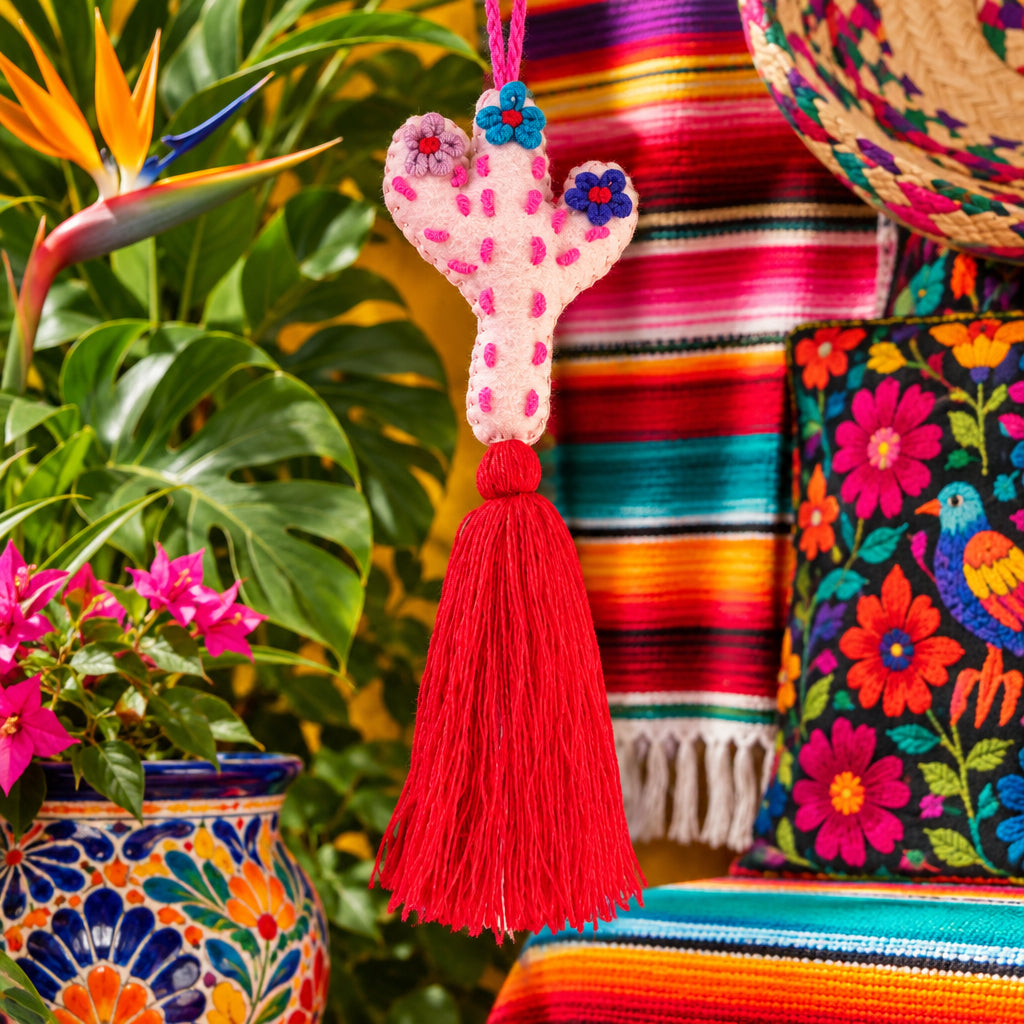 Portachiavi Cactus e Pom Pom Mex