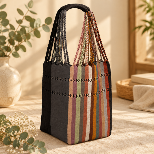 Tote Mex - Ricamo righe larghe