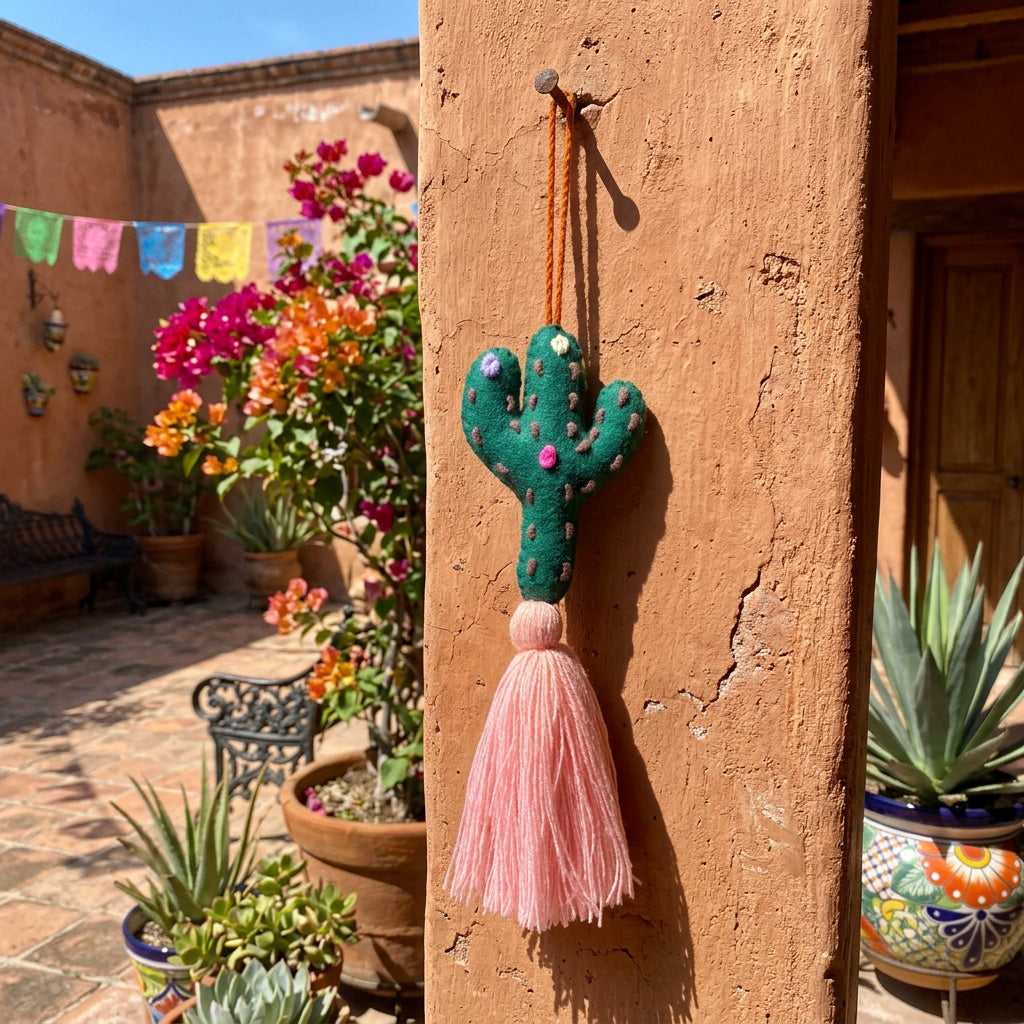 Portachiavi Cactus e Pom Pom Mex