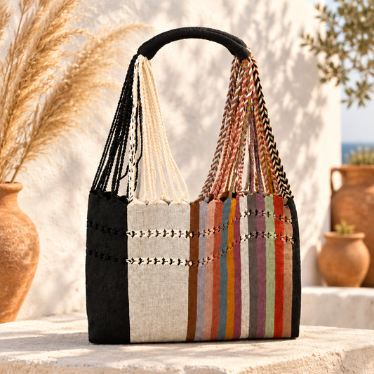 Tote Mex - Ricamo righe larghe