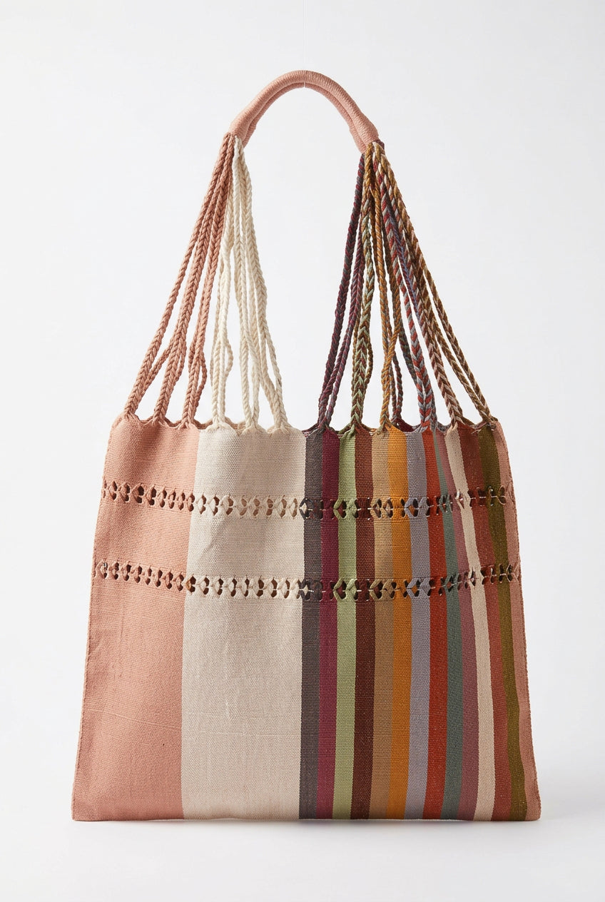 Tote Mex - Ricamo righe larghe