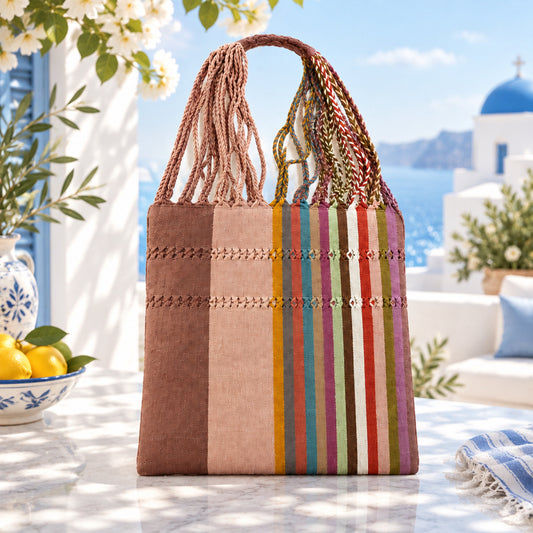 Tote Mex - Ricamo righe larghe