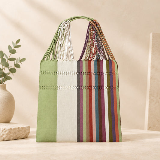 Tote Mex - Ricamo righe larghe