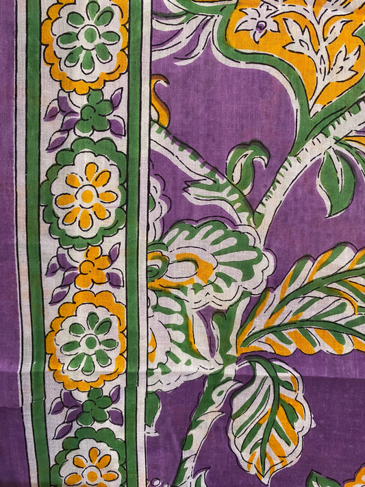Pareo VIOLA block printed