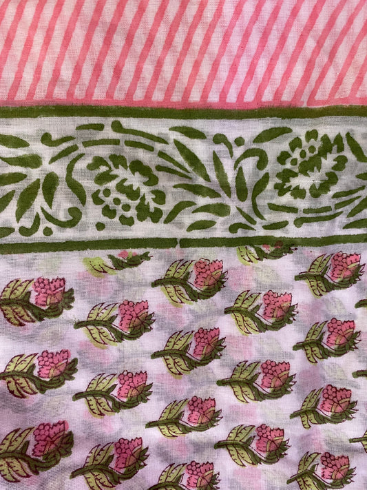 Pareo ROSE block printed