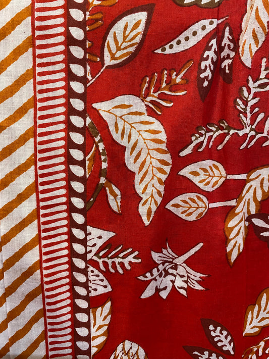 Pareo ROSSO block printed