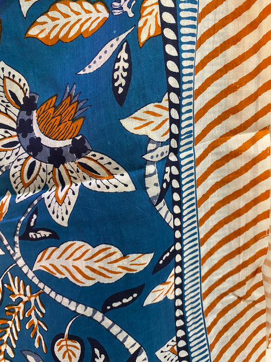 Pareo BLU block printed